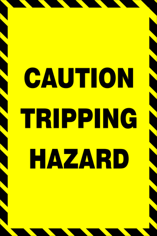 Caution : Tripping hazard Safety sign (CAU126)