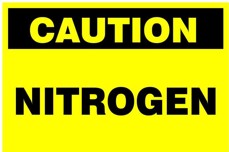Caution : Nitrogen safety sign (CAU142)