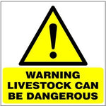 Warning livestock can be dangerous safety sign (CAU145)