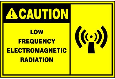 Caution : Low Frequency electromagnetic radiation safety sign (CAU149)