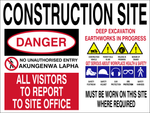 Construction site, danger safety sign (CON003 A)
