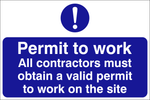 Permit to work safety sign (CONS0003)