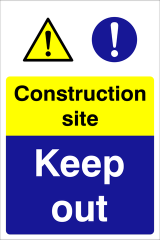 Construction site , Keep out safety sign (CONS0032)