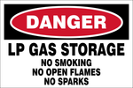 Danger : LP Gas storage safety sign (DAN023)