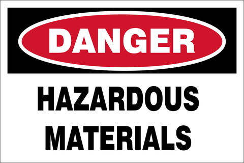 Danger : Hazardous materials safety sign (DAN033)