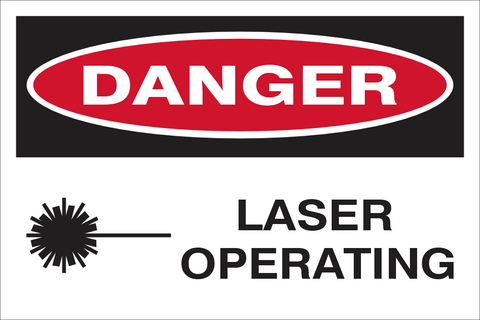 Danger : laser operating safety sign (DAN066)