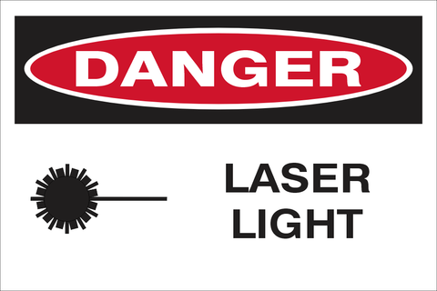 Danger : laser light safety sign (DAN067)