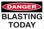Danger : Blasting safety sign (DAN071)