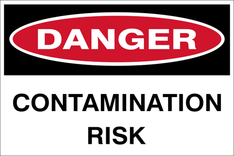 Danger : Contamination risk safety sign (DAN073)