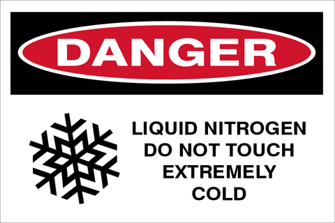 Danger : liquid nitrogen safety sign (DAN083)
