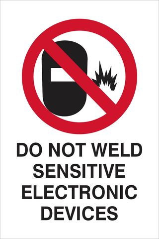 Do not weld safety sign (DAN086)
