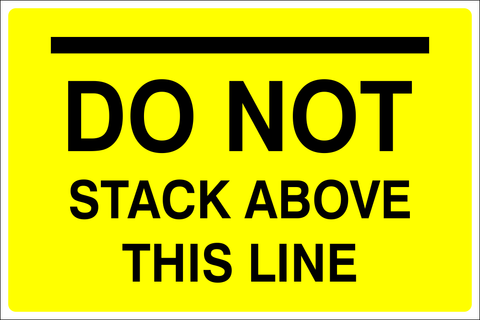 Do not stack above this line safety sign  (DNS02)