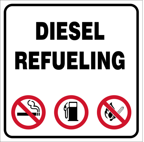 Diesel Refueling safety sign (DRB02)