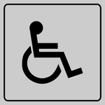 Wheelchair accessible Toilet safety sign (T6)