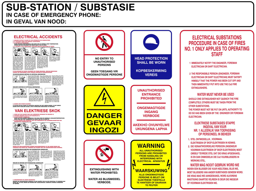 Sub-Station Electrical Accidents safety sign| Safety Sign Online
