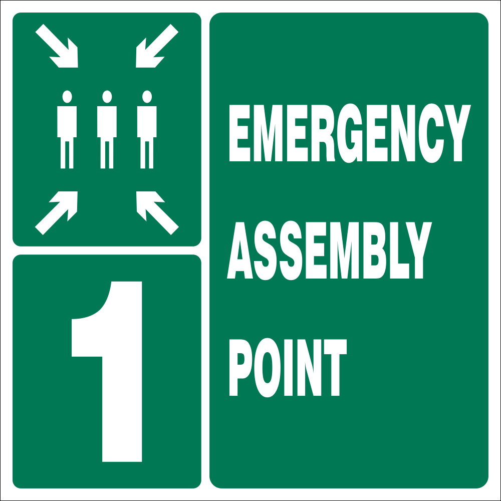 Emergency Assembly Point safety sign (GA26.1) | Safety Sign Online