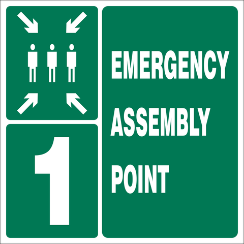 Emergency Assembly Point safety sign (GA 26.1)