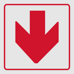 Red Arrow reflective safety sign (FB01REF)
