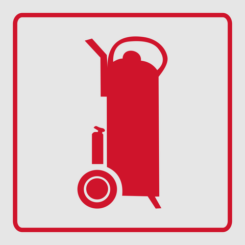 Fire Trolley reflective safety sign (FB14REF)