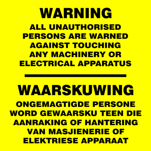 Warning : Touching machinery prohibited safety sign (FM35)