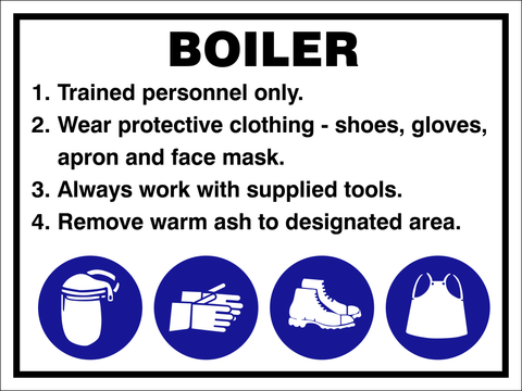 Boiler safety sign (FM5)