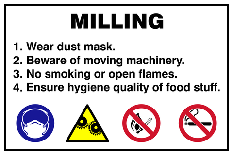 Milling safety sign (FM8)