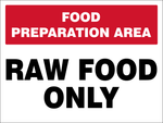 Food preparation area safety sign (FPA1)