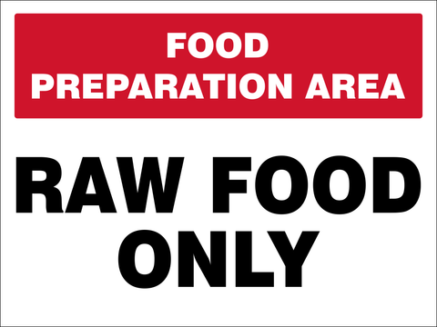 Food preparation area safety sign (FPA1)