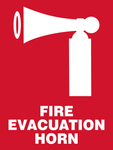 Fire Evacuation Horn safety sign (IN43)