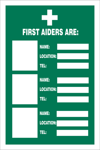 First Aiders are safety sign (IN48)
