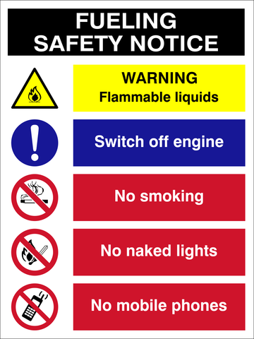 Fueling Safety Notice safety sign (EGE005)