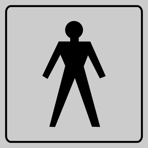 Gents Toilet safety sign (T5)