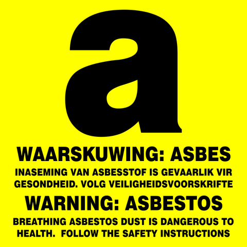 Warning Asbestos (2 lang) safety sign (H11)