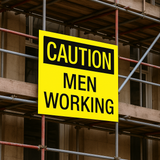 Caution : Men working safety sign (HW18)