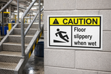 Caution: Floor Slippery When Wet Safety Sign (HW7.1)