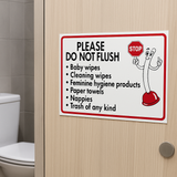 Please do not flush safety sign (HYG013)