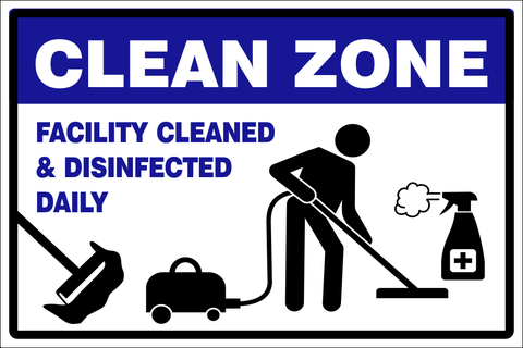Clean zone safety sign (HYG08)