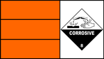 Corrosive Hazchem sticker  (HZ18)