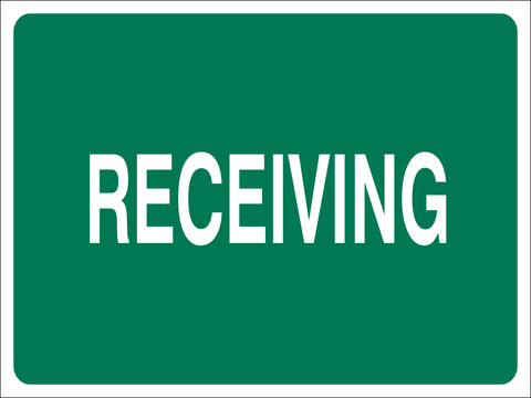 Receiving safety sign (IN15)