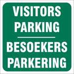 Visitors Parking - 2 Languages safety sign (IN17)