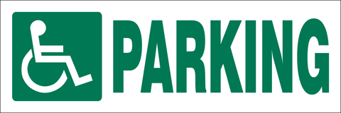 Wheelchair Accessible parking safety sign (IN34)