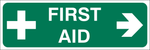 First Aid - Arrow Right safety sign (IN36R)