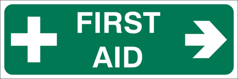 First Aid - Arrow Right safety sign (IN36R)