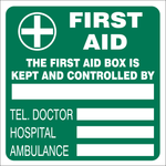 First aid box is controlled by safety sign (IN5)