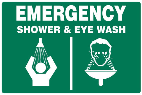 Emergency Shower & Eyewash safety sign (IN61)
