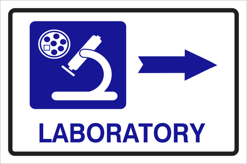 Laboratory Arrow Right safety sign (LAB01)