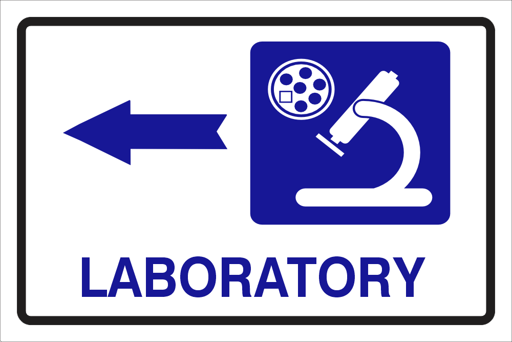 Laboratory Arrow Left safety sign (LAB02) | Safety Sign Online