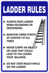 Ladder Rules safety sign (LAD001)