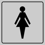 Ladies Toilet safety sign (T4)