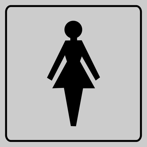 Ladies Toilet safety sign (T4)